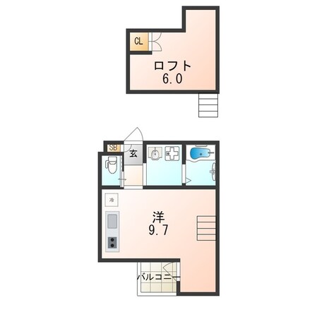 香里園駅 徒歩22分 2階の物件間取画像